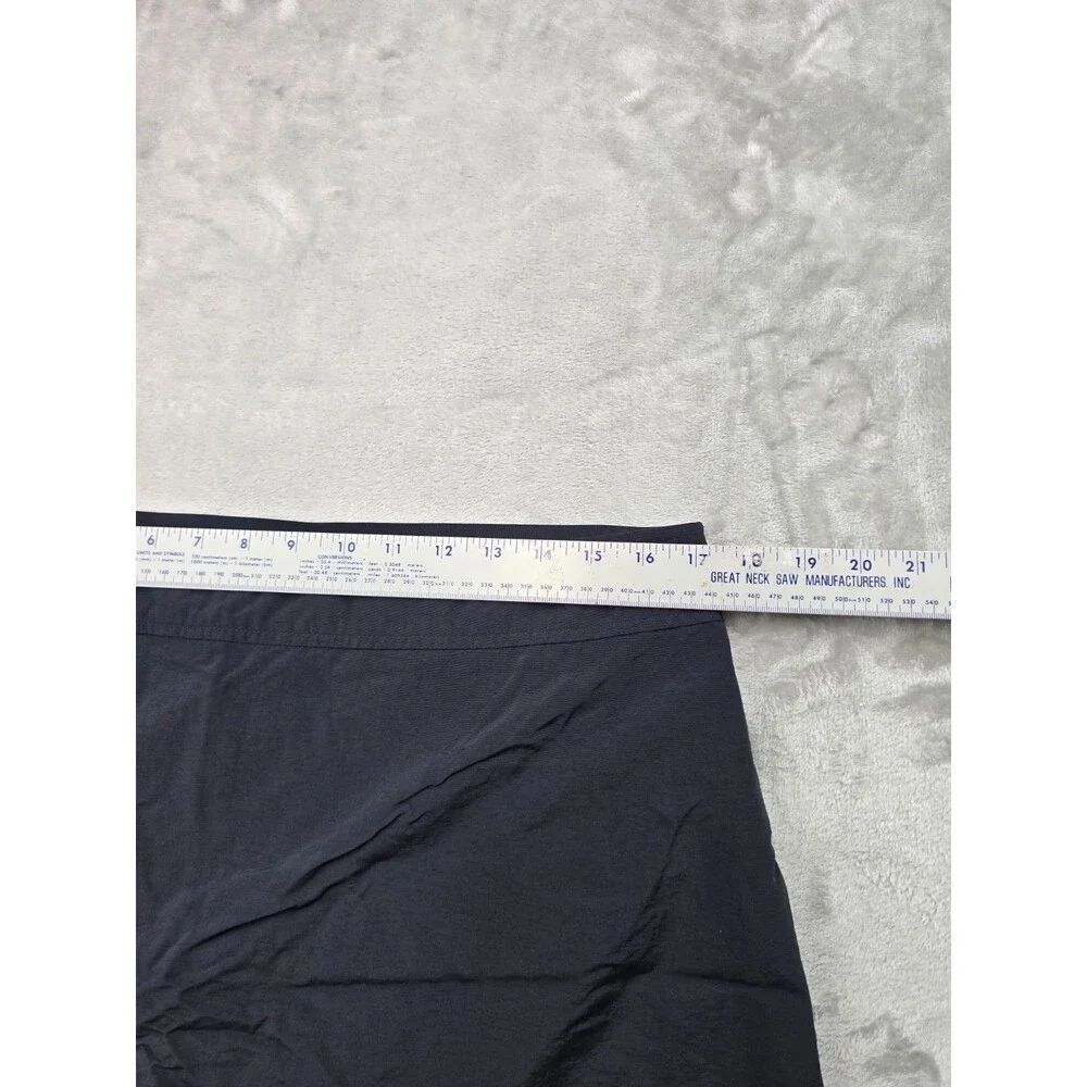 Lands End Womens Size 14 Black Active Swim Skirt Skort Side Zip Built In Lining